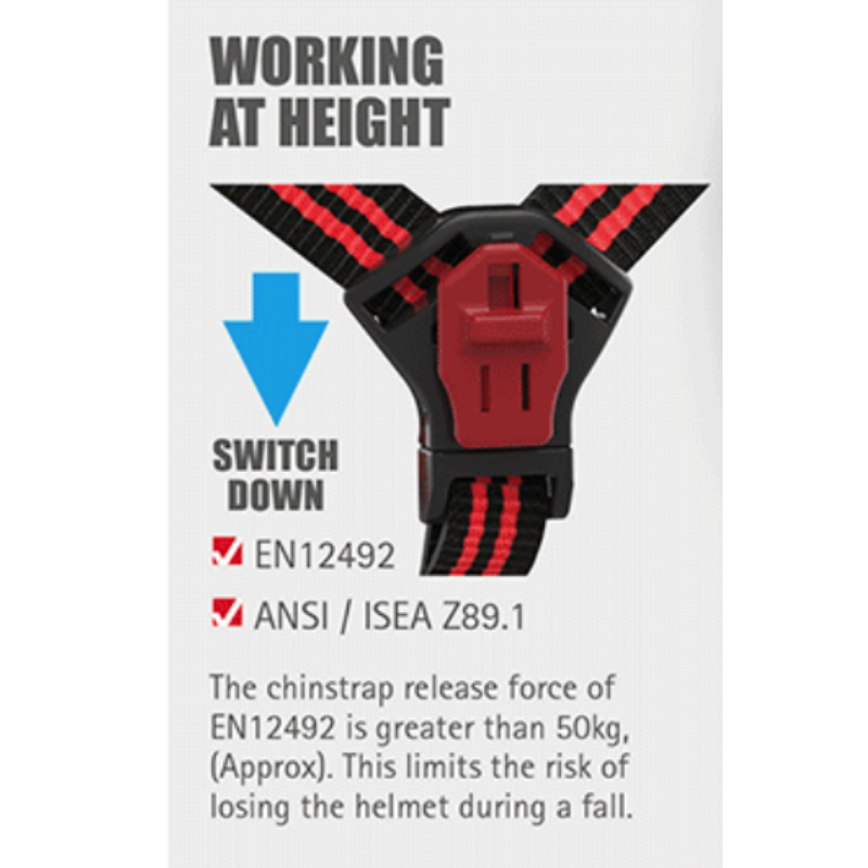JSP - Ev05 Dual Switch Industrial Safety &amp; Climbing Helmet - Vented