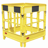 Workgate 4 Gate Yellow with Black/Clear Panel